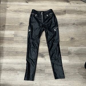 Tiger Mist Black Leather Pants